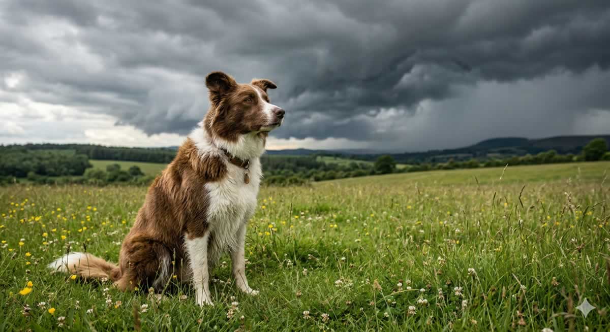 Sentido de los perros detectando cambios climáticos ante una tormenta inminente